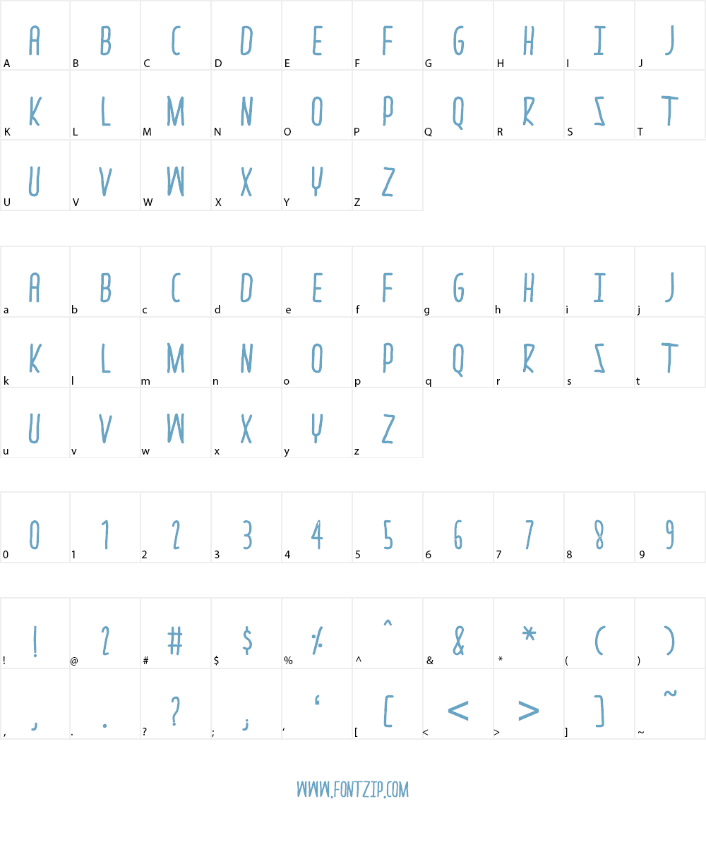 thrasher hand Font Character